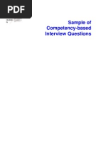 List of Competency-Based Interview Questions