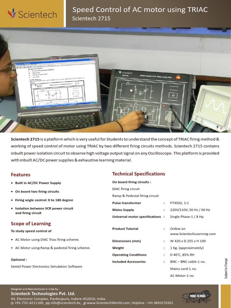 Scientech 2715: Features Technical Specifications | PDF | Computers ...