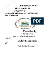 Dissertation On Extension To Services Domain:Study The Challanges and Opportunity of Flipkart