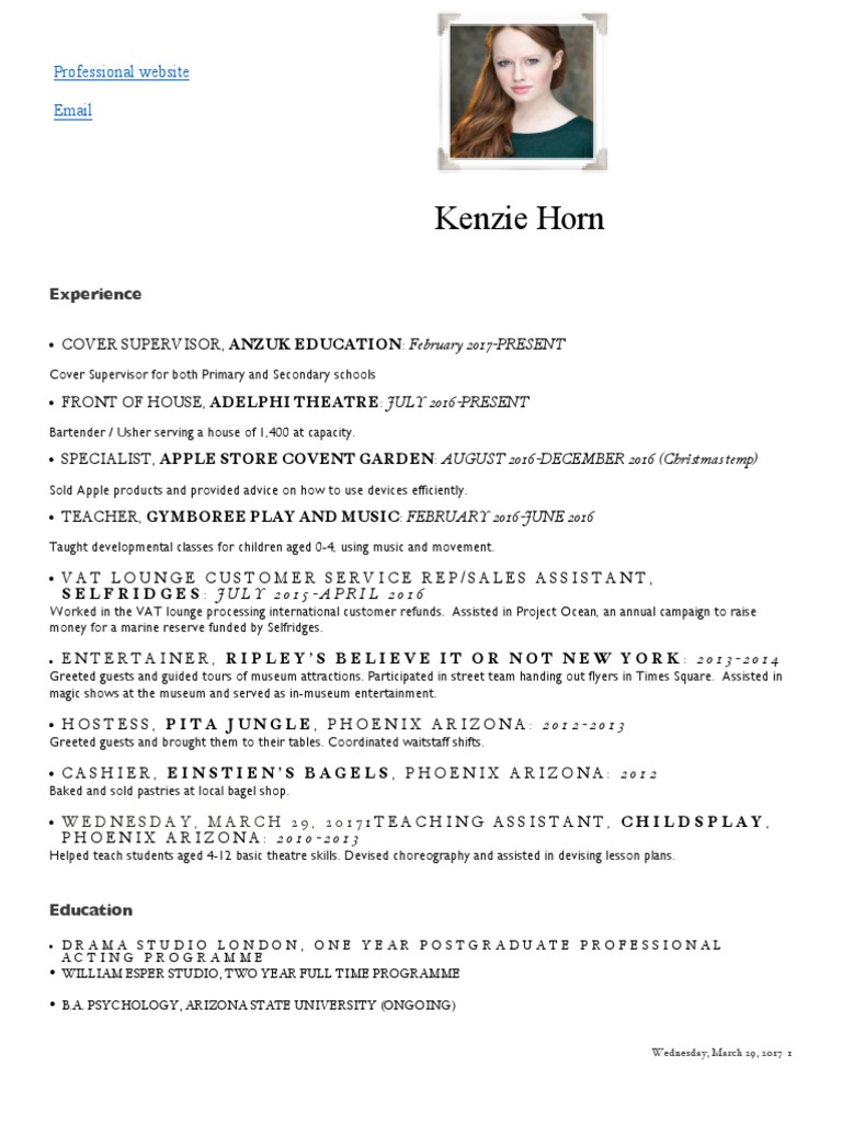Asu Resume PDF PDF