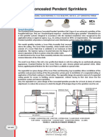 Concealed Pendent Sprinklers: General Description