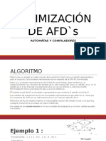 MINIMIZACIÓN DE AFD's