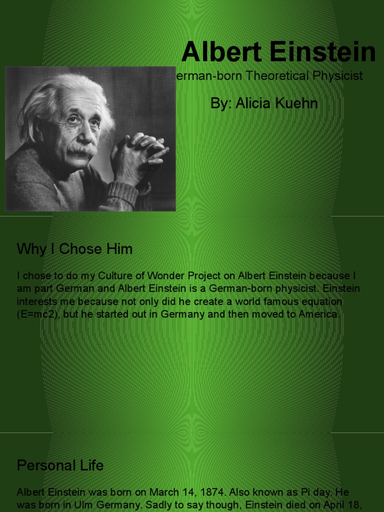 Albert Einstein Project Pdf