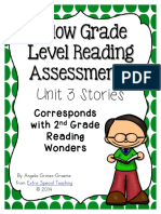 Below Grade Level Reading Assessments: Unit 3 Stories