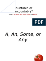 Using Countable and Uncountable Nouns