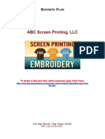 69 Sample Screen Printing Business Plan Sample