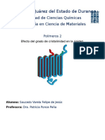 Clasificación de Polímeros Según Su Cristalinidad