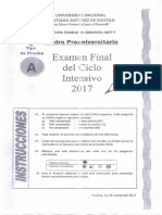 Cpu Unasam - Examen Final Del Ciclo Intensivo 2017 (Ciencias) PDF