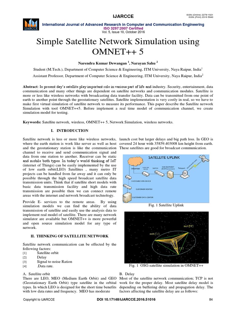 Simple Satellite Network Simulation Using OMNET++ 5 | PDF | Signal To ...