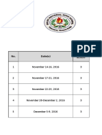 Module and Exam Schedule