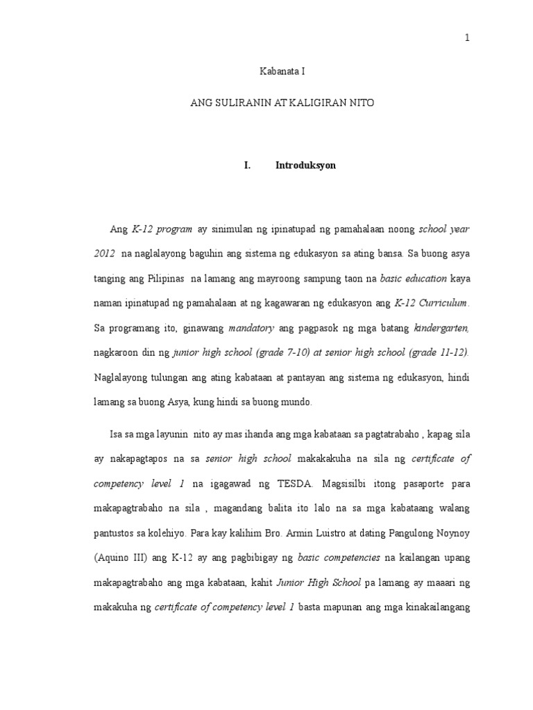 Kasalukuyang Kalagayan Ng Mga Senior High School Student Sa Loob Ng Sampung 10 Buwan