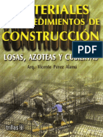 Materiales Y Procedimientos de Construcción; Losas, Azoteas Y Cubiertas - Vicente Pérez Alamá