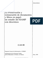 La Preservación y Restauración de Documentos y Libros en Papel Un Estudio Del RAMP Con Directrices