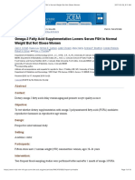 Omega-3 Fatty Acid Supplementation Lowers Serum FSH in Normal Weight but Not Obese Women