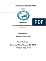 Psicología Del Aprendizaje Tarea 6