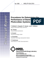 Procedures For Determining The Performance of Stand-Alone Photovoltaic Systems