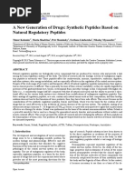 A New Generation of Drugs: Synthetic Peptides Based On Natural Regulatory Peptides