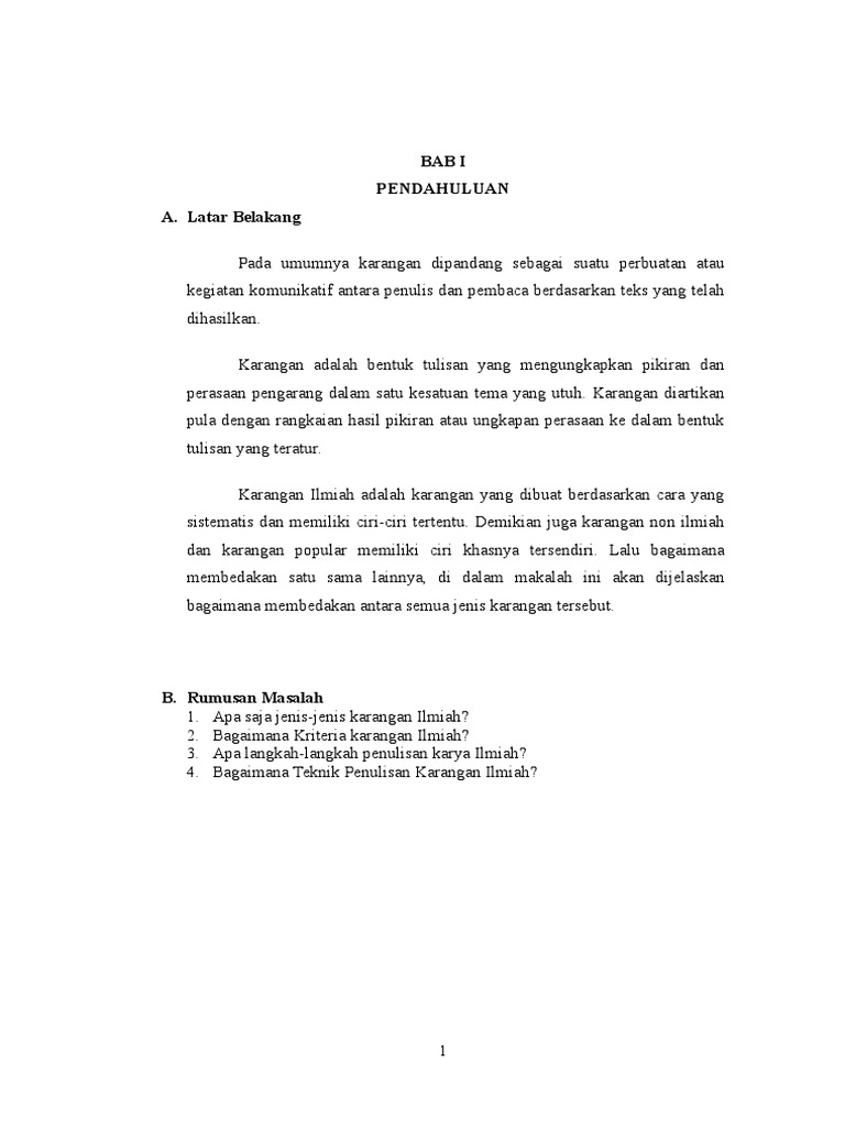Mkalah Karangan Ilmiah