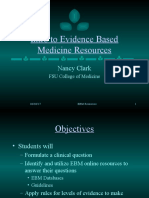 Intro To Evidence Based Medicine Resources: Nancy Clark