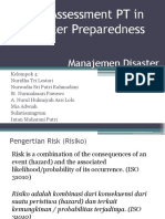 Risk Assessment PT On Disaster Preparedness