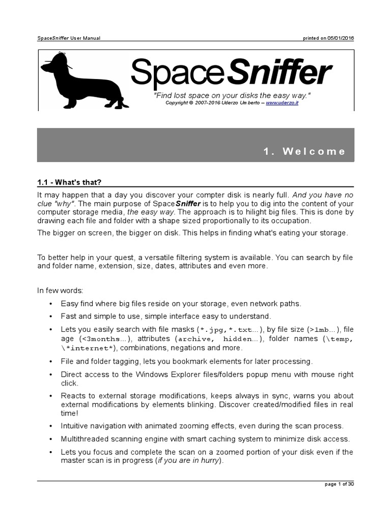 SpaceSniffer User Manual PDF | PDF | Computer File | Image Scanner