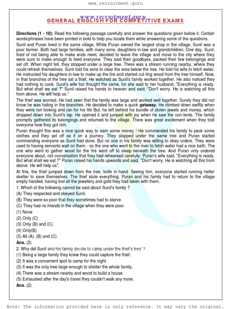 General English For Competitive Exams Pdf Free Download