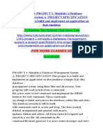 CSCI 1301 PROJECT 1 Simulate A Database Management System A. PROJECT SPECIFICATION This Project Is To Build and Implement An Application On That Emulates