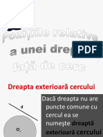 Pozitii Relative Dreeptei Fata Cerc