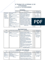 Fichas de Trabajo de La Semana 12 de Actividades