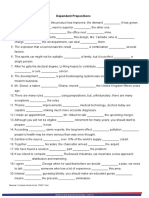 Dependent Prepositions - Exercises With Key