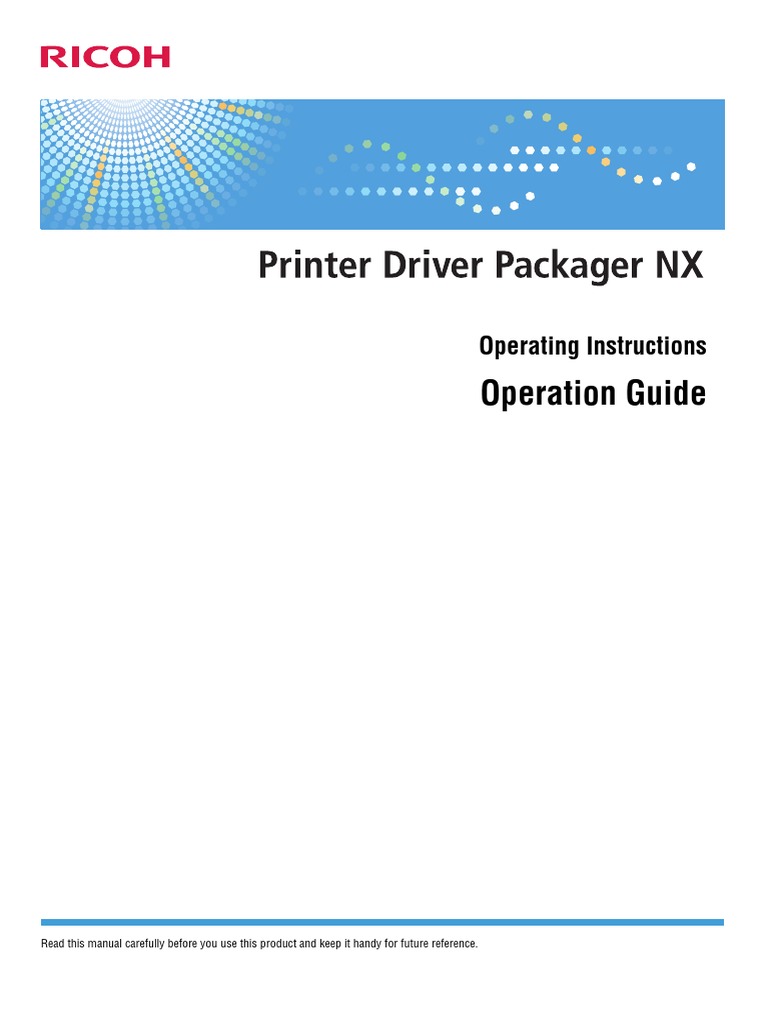 Printer Driver Packager NX English | PDF | 64 Bit Computing | Device Driver