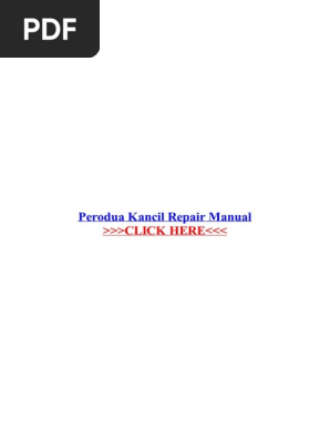 Perodua Kancil Repair Manual Transmission Mechanics Motor Vehicle Manufacturers