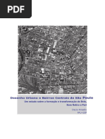 Desenho Urbano e Bairros Centrais de São Paulo