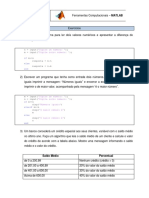 Ferramentas Computacionais - Exercícios MATLAB