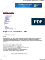 O Que Cai No Vestibular Da UEM