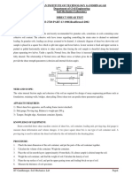 Direct Shear Test - Lab Manual