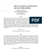 Cambio Tecnológico y Sus Efectos en El Mercado de Trabajo