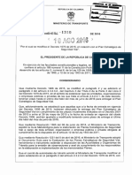 DECRETO 1310 DEL 10 de AGOSTO de 2016 Plan Estrategico de Seguridad Vial