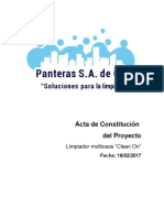 Acta de Constitución Del Proyecto - PANTERAS