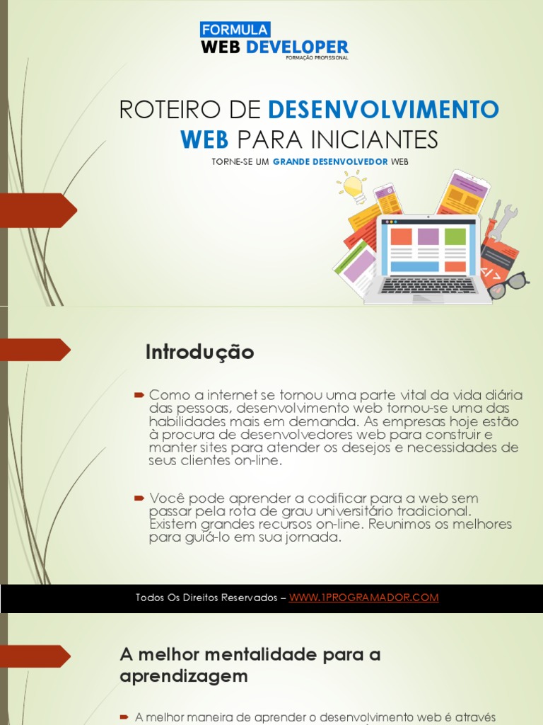 Roteiro para Iniciantes em Desenvolvimento Web | PDF | Php | Rede ...