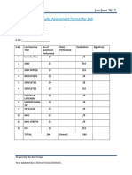 Regular Assessment Format For Lab