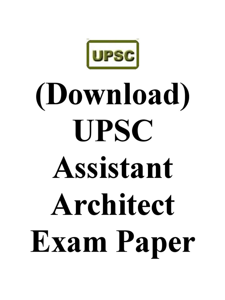 Download UPSC Assistant Architect Exam Paper Earthquakes Test (Assessment)
