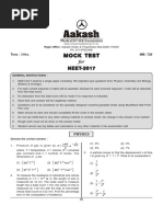 Mock Test For NEET-2017