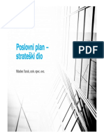 Poslovni Plan - Strateški Dio