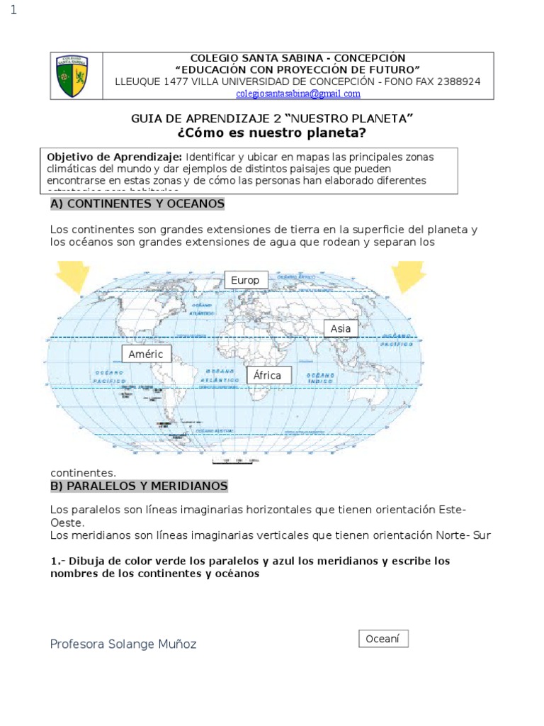 Guia de Aprendizaje Zonas Climaticas 3º | Descargar gratis PDF | Zona ...
