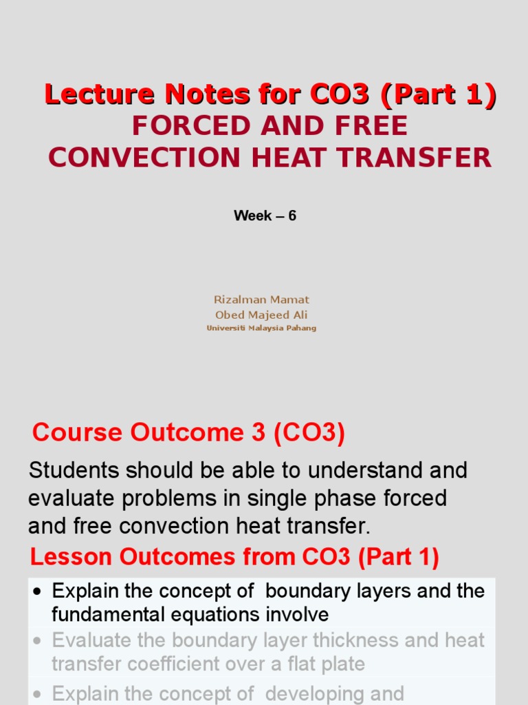 Forced and Free Convection Heat Transfer | PDF | Boundary Layer | Fluid ...