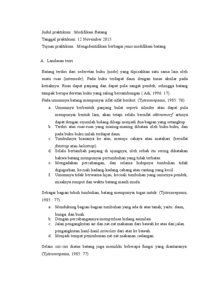 Makalah Modifikasi Batang