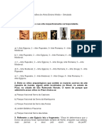 Questões de Artes 1º Ano