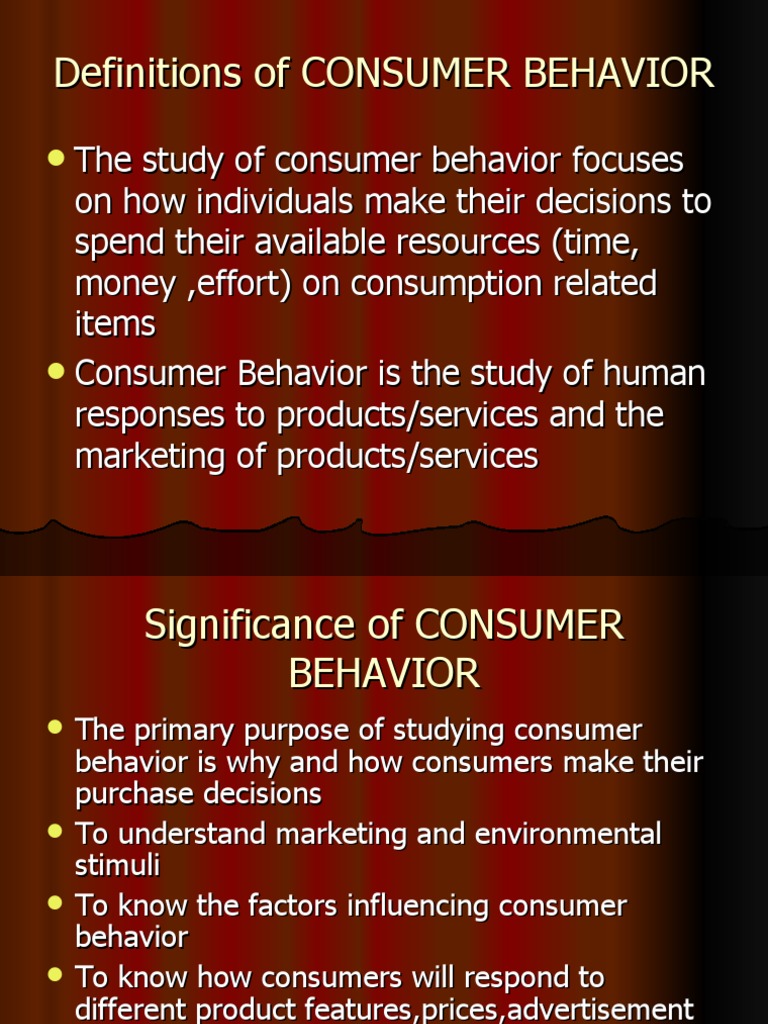 Understanding Consumer Behavior Dynamics | PDF | Business | Behavior