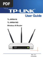 Download TPLink tl-wr941nd Broadband Router Users Guide by John Wong SN34356233 doc pdf